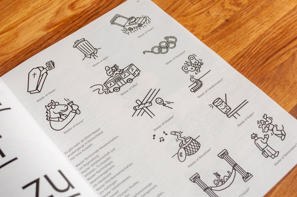 Spot Illustrationen für Zeit Campus im Heft