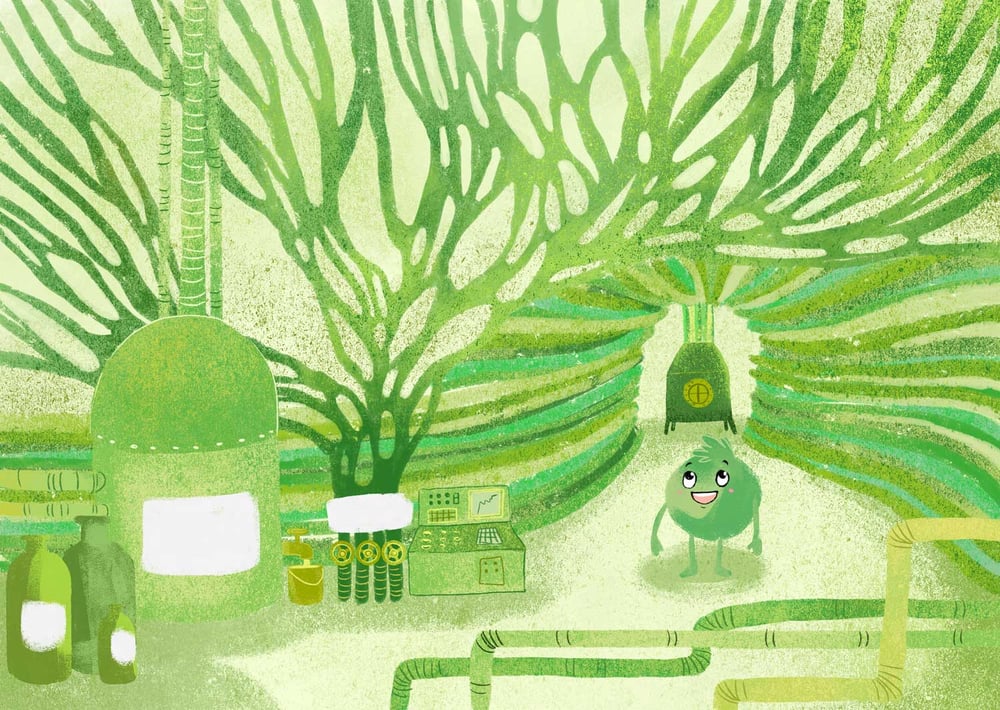 Kloros Kinderbuchillustration für Bilderbuch