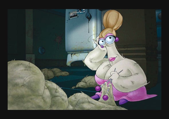 Backgroundpainting „Dreckmonster“