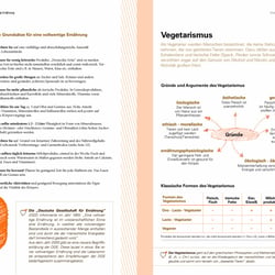 Doppelseite aus meiner Abschlussarbeit, dem Koch- und Lehrmaterial der fiktiven Kochschule „gaumenschmaus“.