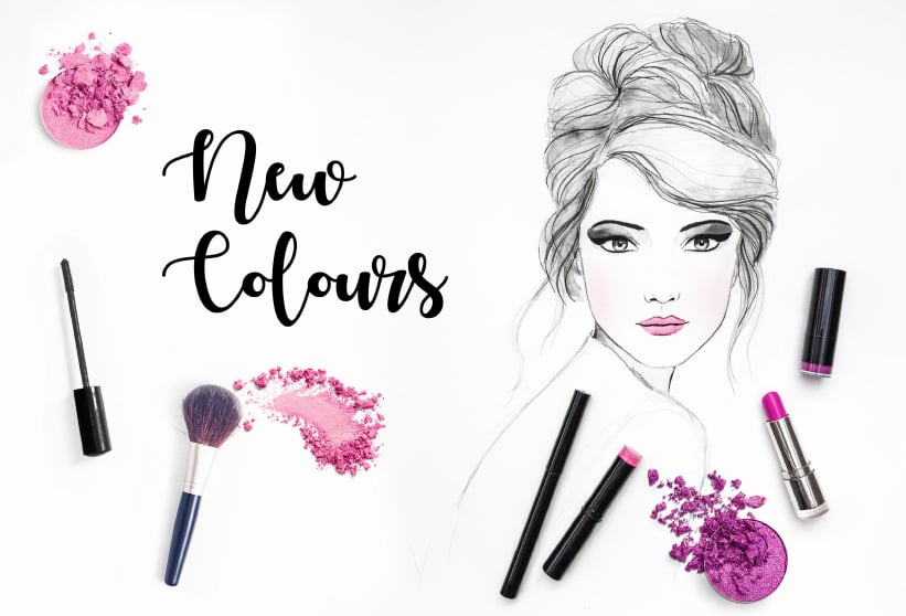 Beauty, Cosmetics, Illustration, Presentation