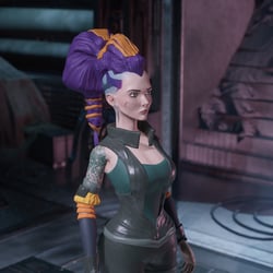 Cyberpunk Lady 3D Model