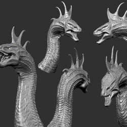 Drachenkopf Profilansicht – Pixologic ZBrush