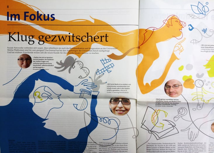 Uni Zürich Journal, Thema Soziale Netzwerke der Forscher und Wissenschaftler