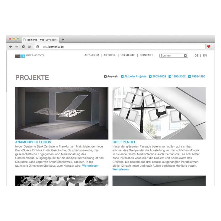 Website ART+COM