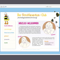 Internetseite für einen Kindergarten