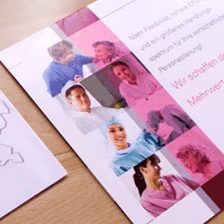 Reinzeichnung und Erstellung von Druckdaten eines Flyers für die profil Personalvermittlung