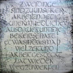 Acrylschrift auf Leinwand