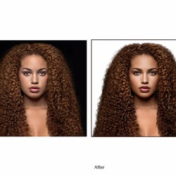 Before-after photo editing example