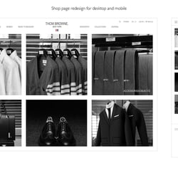 Thom Browne Shop Page redesign