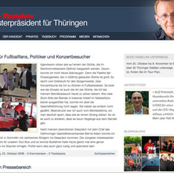 Umfangreiche Website-Umsetzung für MdB Bodo Ramelow