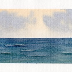 Wasser Meer Küste Wolken Himmel 08062020 Aquarell Kopie BEARB Klein