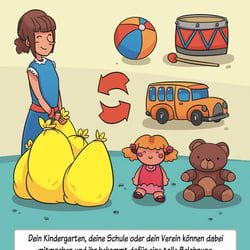 Illustration des Kinderbüchleins „trendy und das Lieblingsshirt“