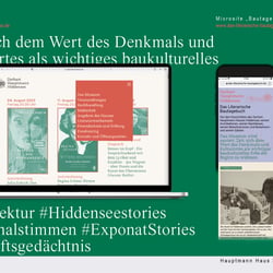 Gerhart Hauptmann Hiddensee / Website + Bautagebuch