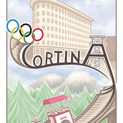 Cover für Speisekarte sowie Plakat für die Eisdiele Cortina in Bochum