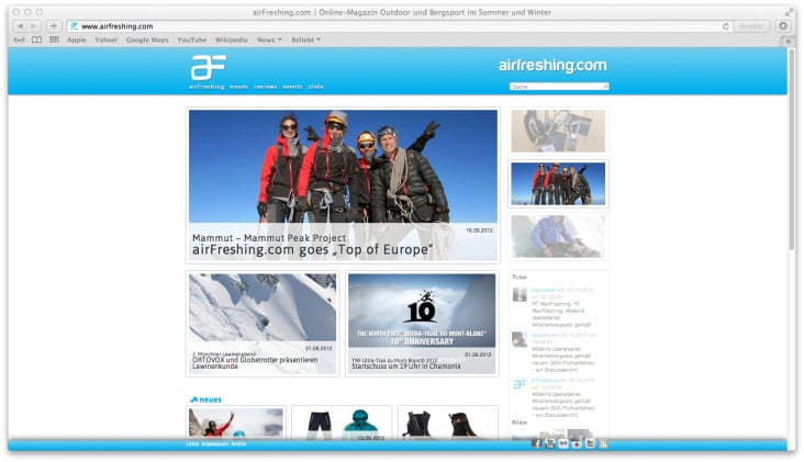 airFreshing.com – Offizielle Website des Outdoor-Onlinemagazins