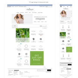 Chamilia.com (A Swarovski Company) PLP redesign