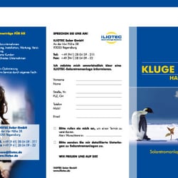 Flyer DIN lang | Iliotec Regensburg | Branche Erneuerbare Energien