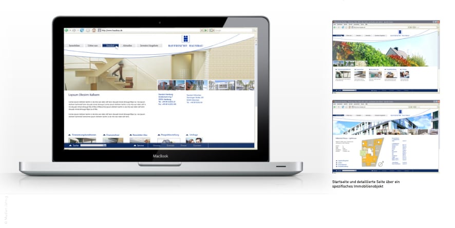 Weblayout für Bayerischer Hausbau (2007)