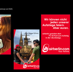 airberlin – Auswahl von Anzeigenmotiven