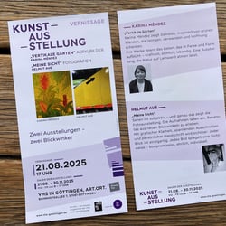 Layout Kunstausstellung – Flyer vorne und hinten