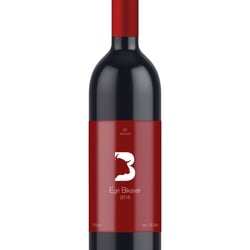 Etikett auf Flasche