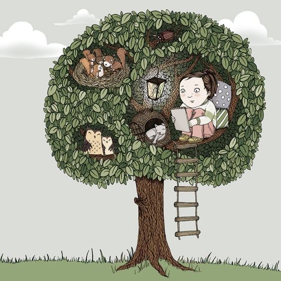 Mädchen im Baum
