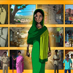 Hintergründe & Character für „Renu und die Sari Revolution“ (missio, 2014)