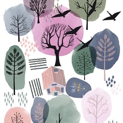 Spring landscape poster
