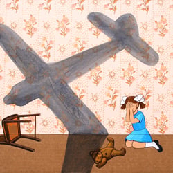 Fliegeralarm, Illustration „Tagebuch einer Konformistin“