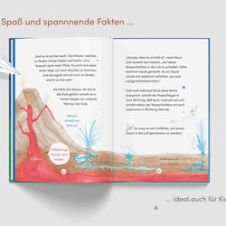 Erklärgrafik Geysir von „Magische Wunder der Natur“/ Illustration und Design (Kinderbuch auf Amazon)