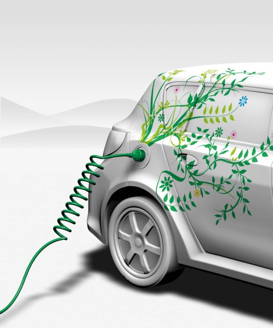 Elektroauto – Illustration für einen Broschürentitel