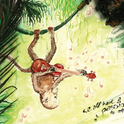 Postkarte · Affe ·