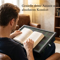 Gemütliches Schoßtablett mit Kissen – perfekter Laptop- und Lesetisch für entspannte Auszeit