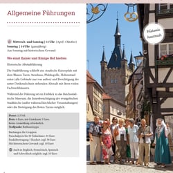 Broschüre Stadtführungen (Entwurf für die Stadt Bad Wimpfen)