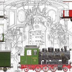 Elemente für Museumsbahn Erklärposter : Führerstand & Wagenpark