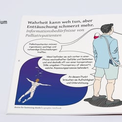 graphic textbook – Kommunikation in der Palliativmedizin – Beispielseite