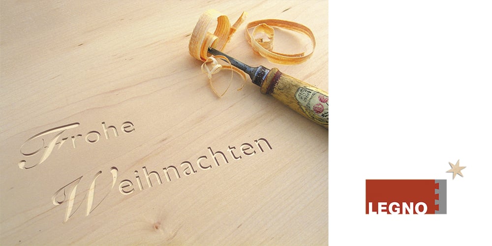 Weichnachtskarte Schreinerei Legno