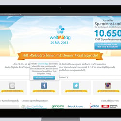 Screen Design für die Schweizerische Multiple Sklerose Gesellschaft