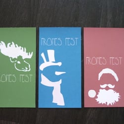Weihnachtspostkarten Seriengestaltung