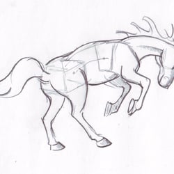 Pferdestudie nach Preston Blair