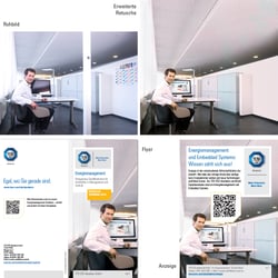 Fotoretusche und Redesign von Werbemitteln