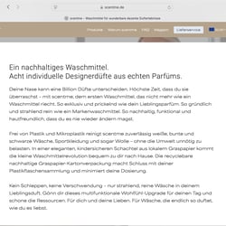 Website-Auftritt // scentme Duftwaschmittel