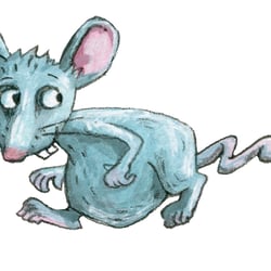 Maus rennend