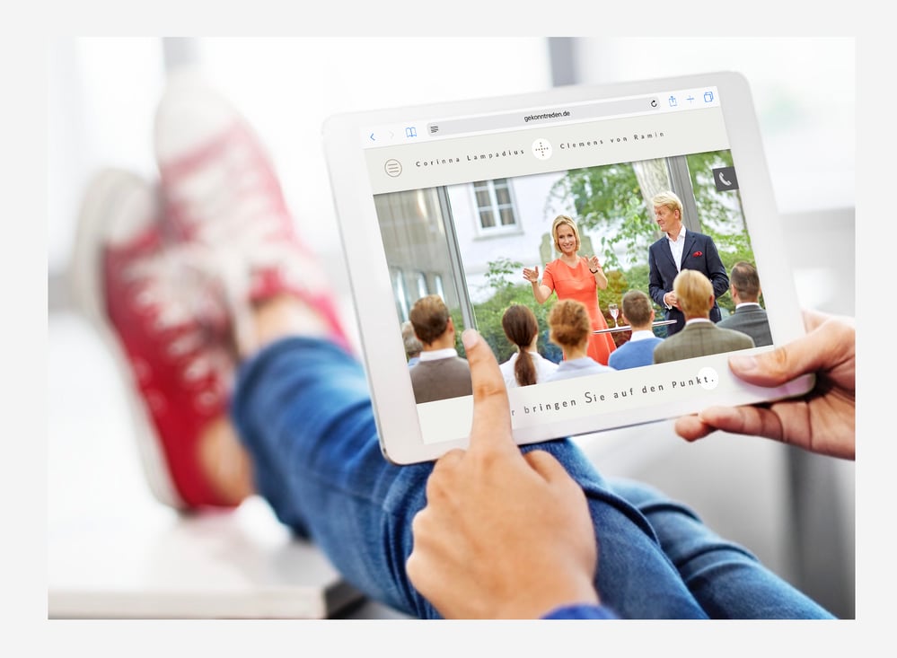 Website, Visitenkarten, Geschäftspapiere – www.gekonntreden.de
