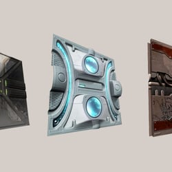 scifi wall panels – texture concept (photoshop)