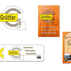 Logo & Visitenkarten Schreinerei Grütter 2003