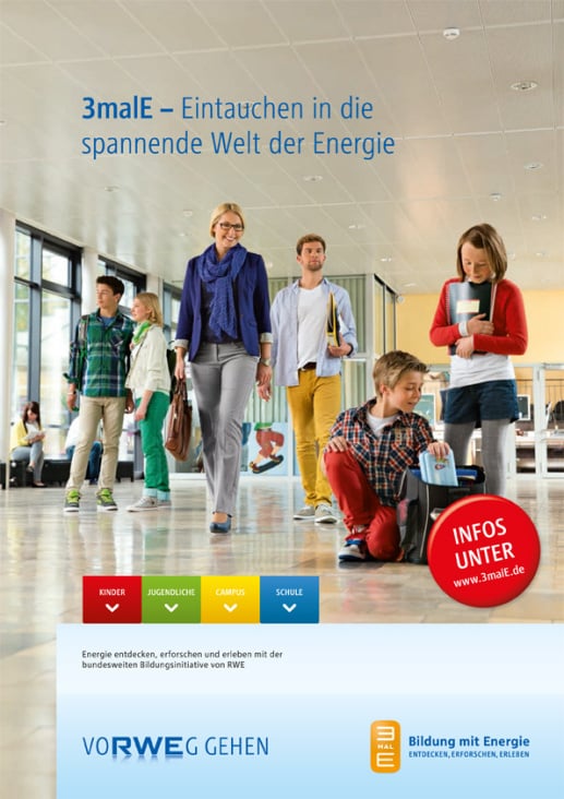 „3malE – Eintauchen in die spannende Welt der Energie“; Imagebroschüre