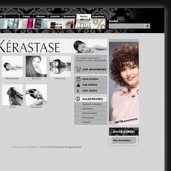 Alexander Seidel Coiffure -- Screendesign für Online-Shop xt:Commerce