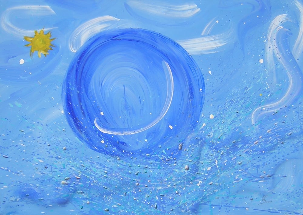 Tauche meine Welt in Himmelblau